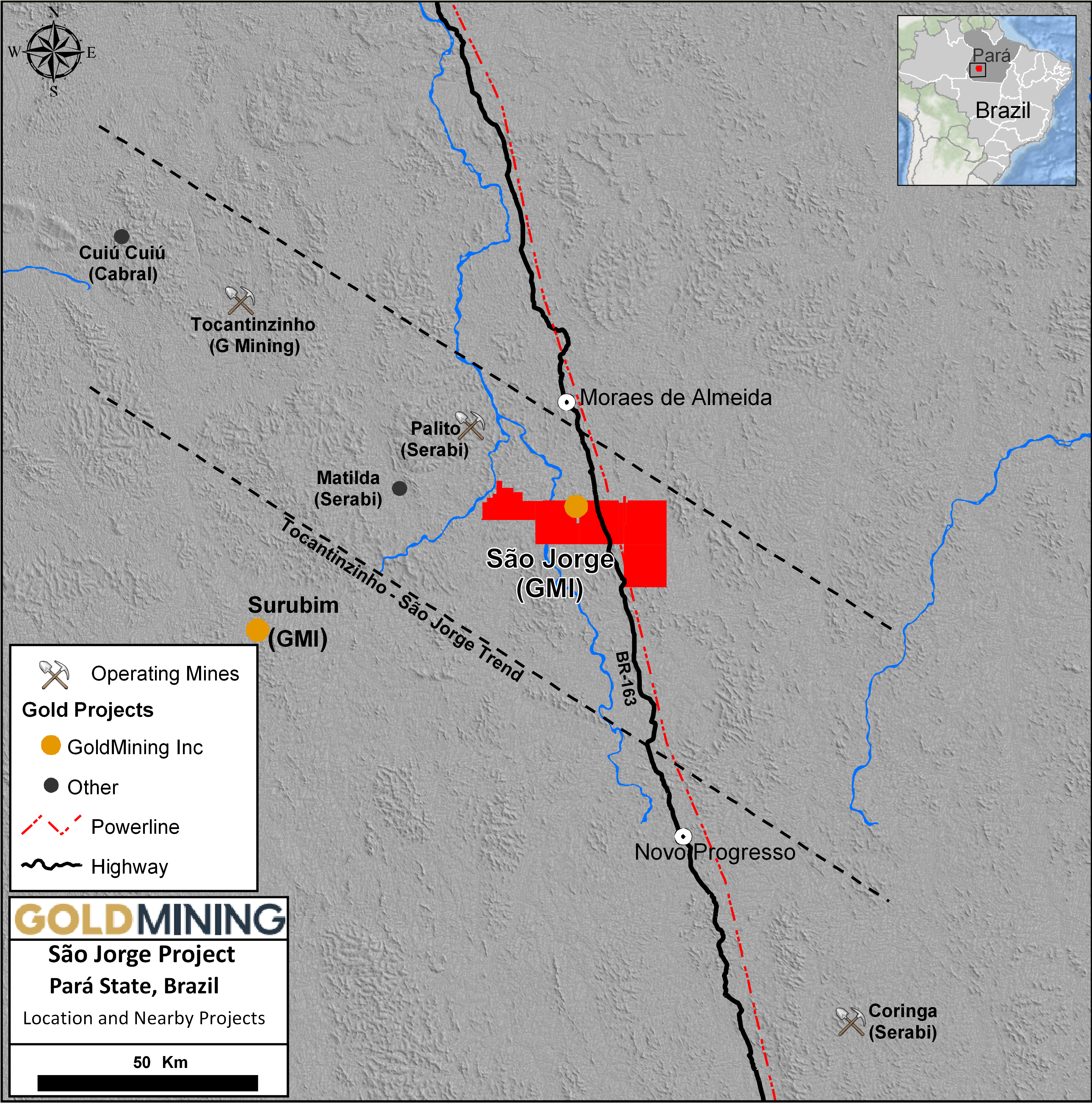 São Jorge Project location