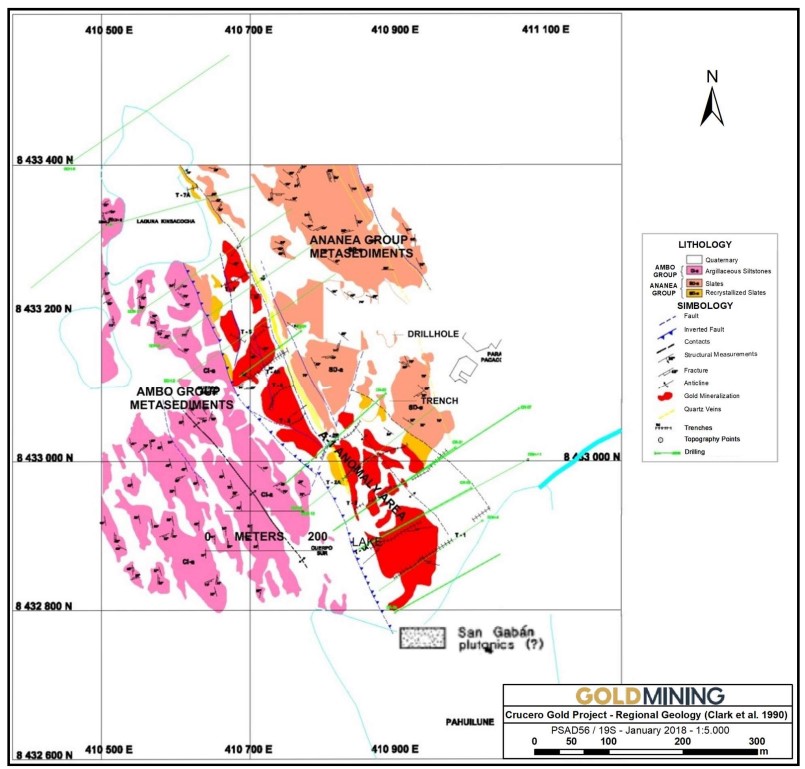 Crucero A1 zone geology